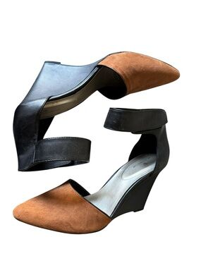 Worthington Dixie Two Tone Heels Black Chestnut NIB